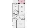 First floor layout featuring primary suite, great room, dining room, kitchen, 2-car garage, and lanai at 742 Steel Dr, Apollo Beach, FL 33572