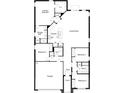 Detailed floor plan showing layout of bedrooms, bathrooms, kitchen, great room, and garage at 7953 Lennox Loop, Land O Lakes, FL 34638