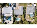 An aerial view of properties that boast private pools and well-kept landscapes at 5109 19Th W St, Bradenton, FL 34207