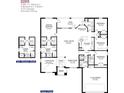 Detailed floor plan showcasing the layout of a 4-bedroom, 3-bath home with a 2-car garage at 13510 Canada Goose Rd, Brooksville, FL 34614