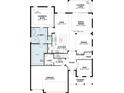Main floor plan showcasing an open concept kitchen, great room, and owner's suite at 1668 Lugano Cir, North Venice, FL 34275