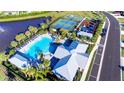 Community overview showing pool, tennis courts, and playground at 16111 69Th E Ln, Parrish, FL 34219