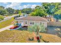 Cute tan house with a spacious yard and palm tree at 6921 Onyx N Dr, St Petersburg, FL 33702