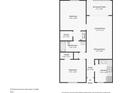 Detailed floor plan showcasing the layout of the home, including bedrooms, bathroom, and living areas at 3157 Mission Grove Dr, Palm Harbor, FL 34684