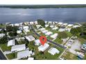 Aerial view of manufactured home community near the water at 15 Hamilton Ln # 7, Palm Harbor, FL 34684