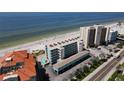 Overhead view of condos with a swimming pool, close to the beach and ocean at 19440 Gulf Blvd # 201, Indian Shores, FL 33785