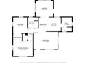 Layout of home including bedroom, sunroom, living room, dining, kitchen, and two baths at 5824 11Th St, Zephyrhills, FL 33542