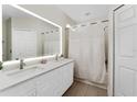 Updated bathroom with double vanity and a shower at 2944 Prairie Iris Dr, Land O Lakes, FL 34638