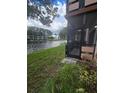 Private back patio overlooking a peaceful lake at 5980 80Th N St # 106, St Petersburg, FL 33709