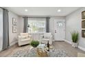 Light-filled living room featuring stylish seating and a modern coffee table at 6338 8Th S Ave, Gulfport, FL 33707