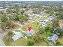 Aerial view showing home's location in a residential neighborhood at 218 6Th Sw Ave, Ruskin, FL 33570