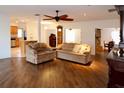 Bright living room with hardwood floors and open floor plan at 218 6Th Sw Ave, Ruskin, FL 33570