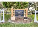 The Lakes Community Park sign, with security cameras in use at 27542 Sky Lake Circle, Wesley Chapel, FL 33544