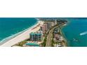 Aerial view of beachfront property and resort at 1390 Gulf Blvd # Ph-1, Clearwater Beach, FL 33767