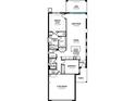 One-story floor plan including two bedrooms, two baths, and a two-car garage at 11170 Livewell Ct, Venice, FL 34293