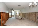 Renovation in progress: Living room undergoing a complete remodel at 4368 Summersun Dr, New Port Richey, FL 34652