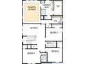 Second floor plan with owner's retreat, three bedrooms, and two bathrooms at 709 W Orient St, Tampa, FL 33603