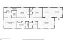Floor plan of home showing layout of the two bedrooms, two bathrooms, kitchen, and living room at 719 19Th S St, St Petersburg, FL 33712