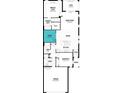 One-story floor plan with 2 bedrooms, 2 baths, study, and 2-car garage at 20375 Symphony Pl, Venice, FL 34293