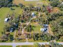 Aerial view showing property lines and two structures on a large lot at 4501 Keene Rd, Plant City, FL 33565