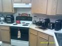Kitchen with electric stove and various appliances at 4036 Angel Oak Ct # 101, Tampa, FL 33613