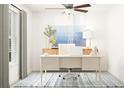 Bright home office features a large desk, comfortable chair, and stylish decor at 3760 Capital Reserve Dr, Plant City, FL 33565