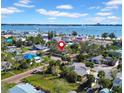 Aerial view showing home's location near the water at 3102 57Th S St, Gulfport, FL 33707