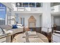 Luxury living room featuring a stone fireplace at 175 1St S St # 3402, St Petersburg, FL 33701