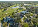 Aerial view of upscale community near golf course at 4098 Las Palmas Way, Sarasota, FL 34238