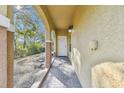 Covered walkway leading to the front entrance of the home at 10883 Dragonwood Dr, Tampa, FL 33647