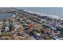 Wide aerial view of the property and surrounding neighborhood at 104 159Th Ave, Redington Beach, FL 33708