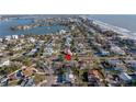 Wide aerial view of the property and surrounding neighborhood at 104 159Th Ave, Redington Beach, FL 33708