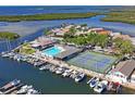 Resort-style community with pool, tennis courts, and marina at 4514 Dewey Dr, New Port Richey, FL 34652