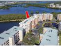 Aerial view showcasing building location and waterfront setting at 6450 Shoreline Dr # 9502, St Petersburg, FL 33708