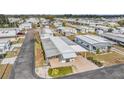 Aerial view of mobile home community showing home's location at 37015 Sandra Ave, Zephyrhills, FL 33542