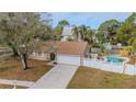 Single-story home with pool and fenced backyard at 102 Shoreview Ln, Oldsmar, FL 34677