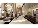 Elegant building lobby with seating area and modern decor at 520 N Tampa St # 2204, Tampa, FL 33602