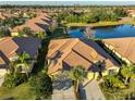 Aerial view of the house and neighborhood, highlighting its location at 5608 Sunset Falls Dr, Apollo Beach, FL 33572