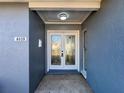Modern double front doors with glass accents at 4039 Eastridge Dr, Valrico, FL 33596