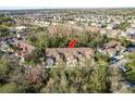 Aerial view showing the location of the townhome in a neighborhood at 8907 Casablanca Way, Tampa, FL 33626