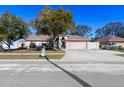 House exterior showcasing a spacious driveway and yard at 10215 Evening Trail Dr, Riverview, FL 33569