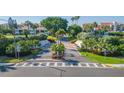 Aerial view of community entrance and landscaping at 5633 Puerta Del Sol S Blvd # 203, St Petersburg, FL 33715