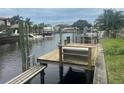 Spacious wooden dock perfect for relaxing or mooring a boat at 8540 Riverside, St Petersburg, FL 33702