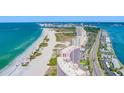 Aerial view of condo building near beach and coastline at 1270 Gulf Blvd # 1206, Clearwater Beach, FL 33767