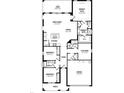 One-story floor plan with 3 bedrooms, 2 baths, and a 2 car garage at 12269 New Tranquility Path, Venice, FL 34293
