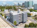 Aerial perspective of Suncoast Towers, showcasing its location and surroundings at 841 4Th Avenue N # 67, St Petersburg, FL 33701