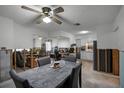 Open concept dining area with kitchen access at 605 Shore E Dr, Oldsmar, FL 34677