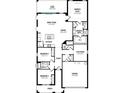 One-story home floor plan, featuring 3 bedrooms and a lanai at 12193 Meditation Trl, Venice, FL 34293