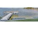 Wooden dock with walkway over calm water, offering scenic views at 464 N Paula Dr # 220, Dunedin, FL 34698