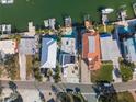 Aerial view of waterfront homes at 316 16Th Ave, Indian Rocks Beach, FL 33785